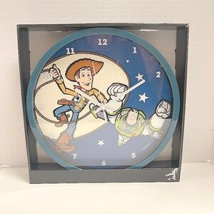 Disney Pixar Toy Story Woody Buzz Lightyear Wall Clock Blue New